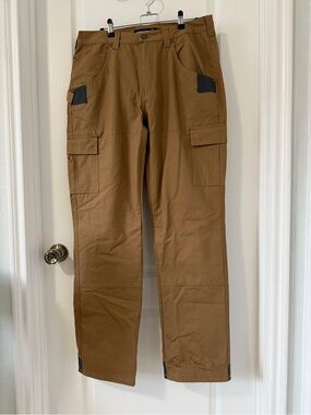 Wolverine Brown Cargo Work Pants with Black Accents